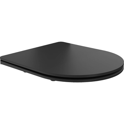 Mexen седалка с плавно затваряне slim, дуропласт, черно матово - 39224085 (39224085)