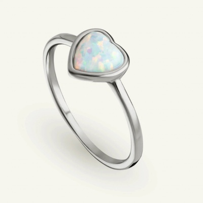 SilveAmo Stříbrný prsten Nebeské srdce KK2OPB1185 15 5