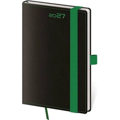 Helma A6 týždenný 2027 BLACK GREEN