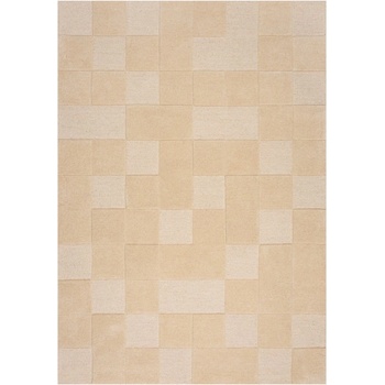 Flair Rugs Бежов вълнен килим 170x120 cm Checkerboard - Flair Rugs (503119373442)