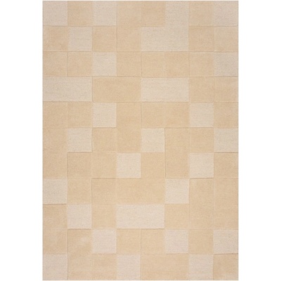 Flair Rugs Бежов вълнен килим 170x120 cm Checkerboard - Flair Rugs (503119373442)