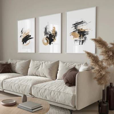 Set 3 obrazů - ABSTRACT Velikost: 21 x 30