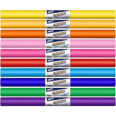 Krepový papír role 50x200cm - 10ks mix duhových barev – Zboží Dáma