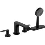 Hansgrohe Vivenis - Смесител за борд на вана, за четириотворен монтаж, sBox, черен мат 75444670 (75444670)