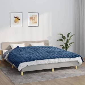 vidaXL Утежнено одеяло синьо 155x220 см 7 кг плат (350794)