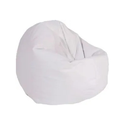 Pufrelax Калъф за пуф, 210л. , Relaxo - White, (Не съдържа пълнеж), Еко кожа