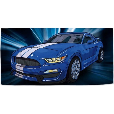 Sablio Uterák Mustang Modré pozadie 70 x 140 cm
