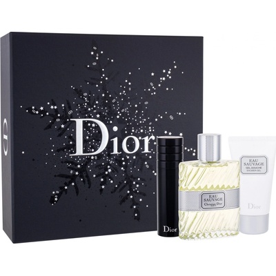 Christian Dior Eau Sauvage EDT 100 ml + EDT 10 ml + sprchový gél 50 ml darčeková sada