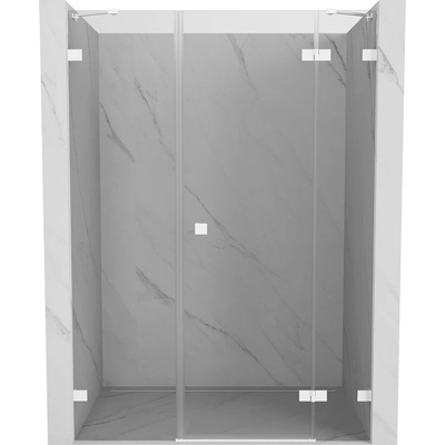 Mexen Lunar Дясна врата за душ, 125 см, прозрачна, бяла - 834S-125-050-20-00-P (834S-125-050-20-00-P)