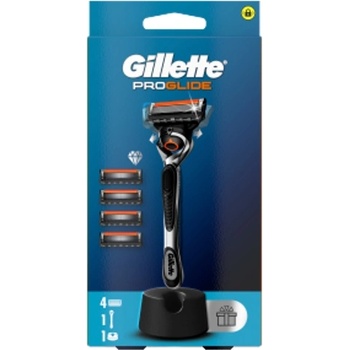 Gillette Самобръсначка Gillette ProGlide с 4 глави и стойка