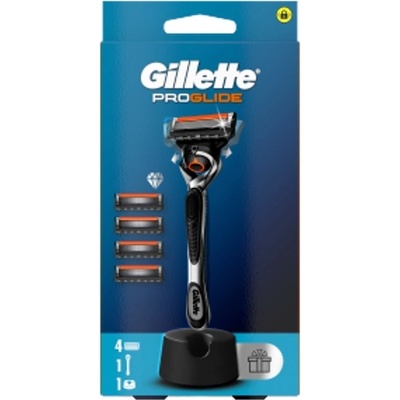 Gillette Самобръсначка Gillette ProGlide с 4 глави и стойка