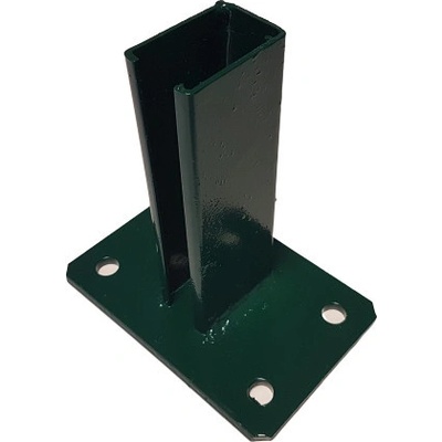 Patka pro montáž sloupku na betonový podklad, pro sloupek 60x40 mm, mechová zelená