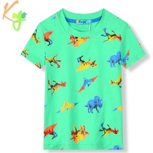 Kugo chlapecké tričko kr.r. HC9279 chlapecké tričko s dinosaury zelenkavé