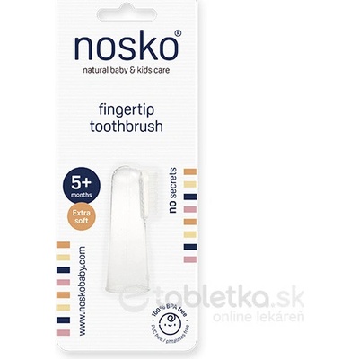 Nosko Zubná kefka na prst Silikónová Extra mäkká
