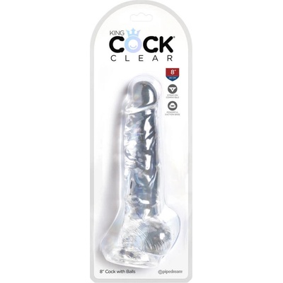 Pipedream King Cock Clear 8" Cock with Balls