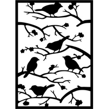 Wallity Branch & Birds nástěnná dekorace černá