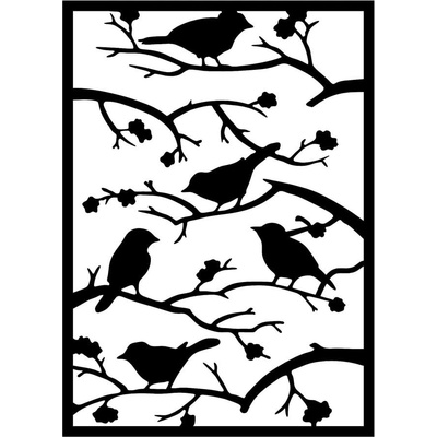 Wallity Branch & Birds nástěnná dekorace černá