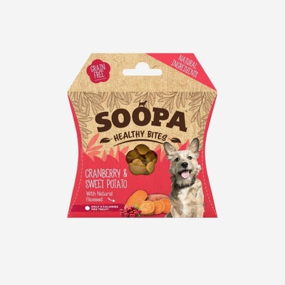 Soopa výcvikové pamlsky Healthy Bites brusnica a sladký zemiak 50 g