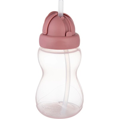 Canpol babies športová fľaša so slamkou ružová 270 ml