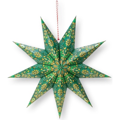 Pip Studio vánoční papírová hvězda 60 cm, tmavě zelená