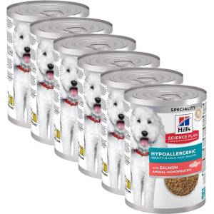 Hill's Science Plan Hypoallergenic консерва за кучета в зряла възраст с сьомга 6 x 363 г