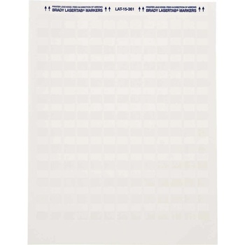 Brady LAT-17-361-1 / 024566, LaserTab Laser Printable Labels, 25.40 mm x 25.40 mm (24566)