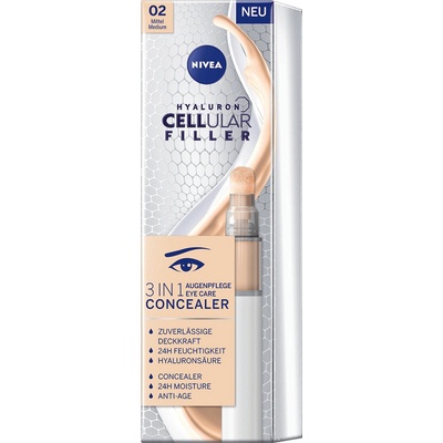 Nivea Hyaluron Cellular Filler tónujúci hydratačný krém na oči 02 Medium 4 ml