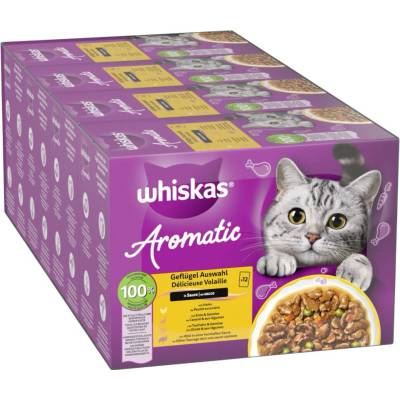 Whiskas 1+ Aromatic Selection drůbeží v omáčce 96 x 85 g
