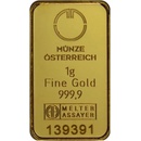 Münze Österreich zlatý slitek Kinegram 1 g
