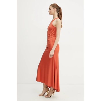 Victoria Beckham Рокля Victoria Beckham в оранжево дълга разкроена 1225JDR006253A (1225JDR006253A)