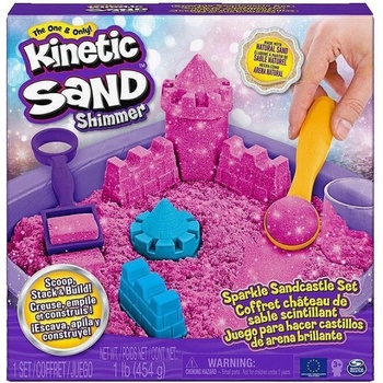 Spin Master Set Play-Doh Kinetic Sand Shimmer Sparkle Sandcastle (pink) (6063520)