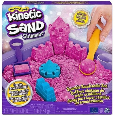 Set Play-Doh Kinetic Sand Shimmer Sparkle Sandcastle (pink) (6063520)