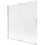 Mexen Velar двукрилен подвижен параван за вана 160 x 150 cm, матиран, хром - 896-160-000-31-01 (896-160-000-31-01)