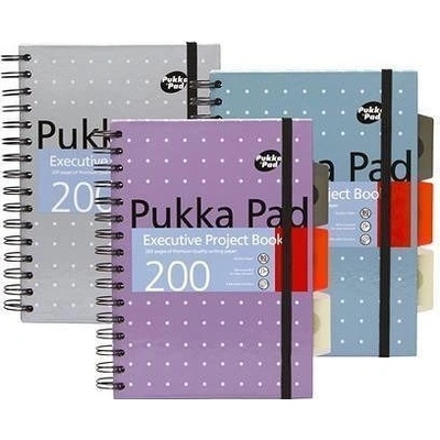 Pukka Pad Spirálový sešit Metallic Project Book mix barev A5 linkovaný