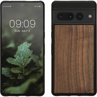 Pouzdro kwmobile Dřevěné Google Pixel 7 Pro tmavě hnědé