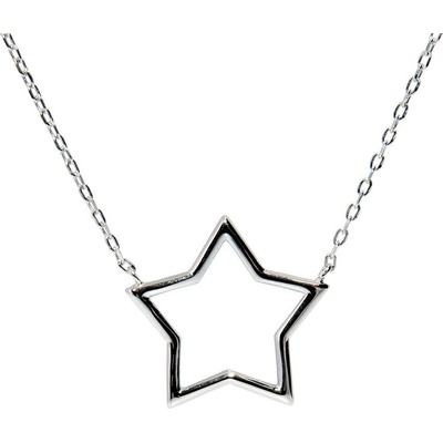Rafity Stříbrný řetízek s pevnou ozdobou hvězdy se zirkony N0044-13