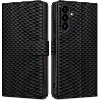 Tech-Protect Кожен тефтер за Samsung Galaxy А56 5G от Tech-Protrct Wallet RS -Black/Red (5906302362592)