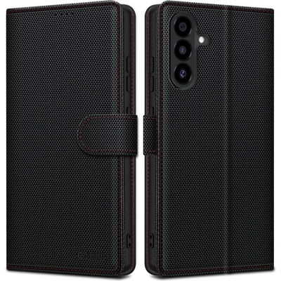 Tech-Protect Кожен тефтер за Samsung Galaxy А56 5G от Tech-Protrct Wallet RS -Black/Red (5906302362592)