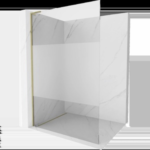 Mexen Kioto L параван за душ Walk-in 100 x 200 см, прозрачен/мъгла, златен - 800-100-103-50-35 (800-100-103-50-35)