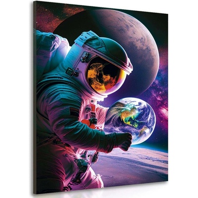 Obraz astronaut na vesmírné výpravě - 20x30