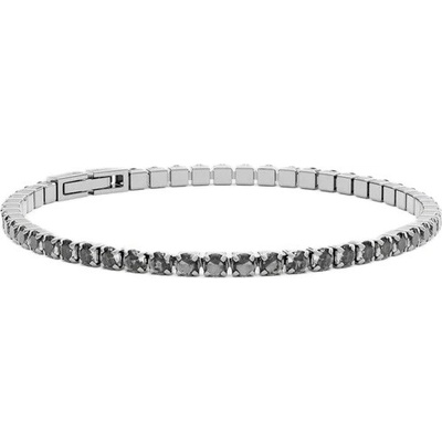 Furiosa Tenisový náramek s šedými krystaly Swarovski SB-MIDNIGHTTENNIS-S 17 cm