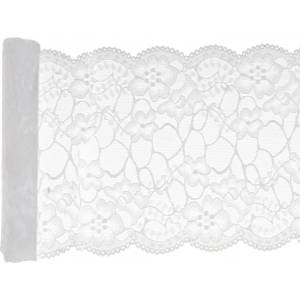Santex Премиум покривка за маса - дантела 18 x 300 см ЦВЯТ: Бял