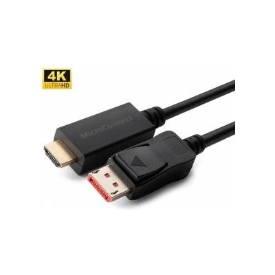 MicroConnect 4K Displayport 1.4 to HDMI 2.0 Cable Supports 4K*2K@60Hz and 3D Black gold plated Support HDCP1.4