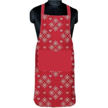 Forbyt Zástěra Vločky bordové