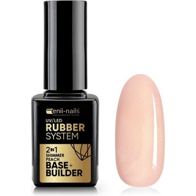 Enii Nails Rubber 2 in 1base & builder shimmer peach 11 ml
