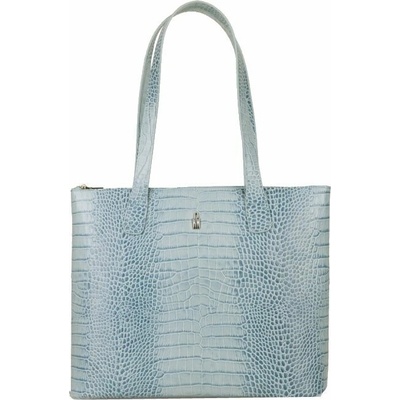 Wojewodzic Svetlomodrá kožená shopper kabelka 31920/E/KAT35