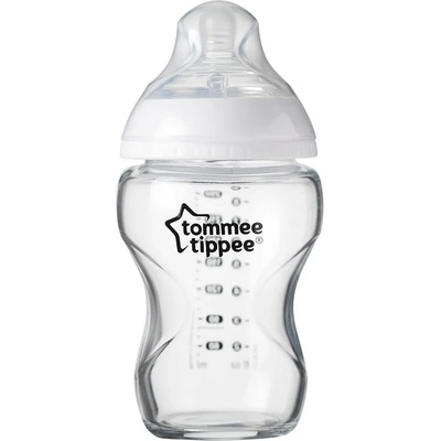 Tommee Tippee Стъклено шише за хранене Easi-Vent 0м+, 250 мл (TT.0016)