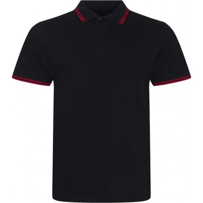 Pánská pružná polokošile červená černá