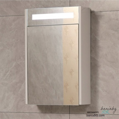 Inter Ceramic Горен огледален pvc шкаф за баня icmc 4650 - 40cm led