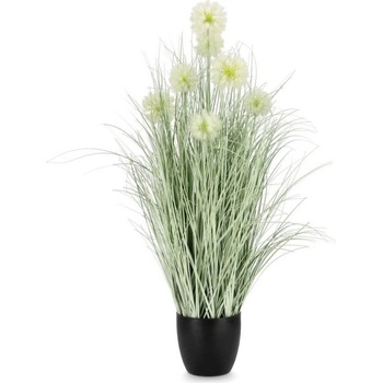 Bizzotto Изкуствено растение cebolla бяло с кашпа, 7 цвята, h105 (0172879)